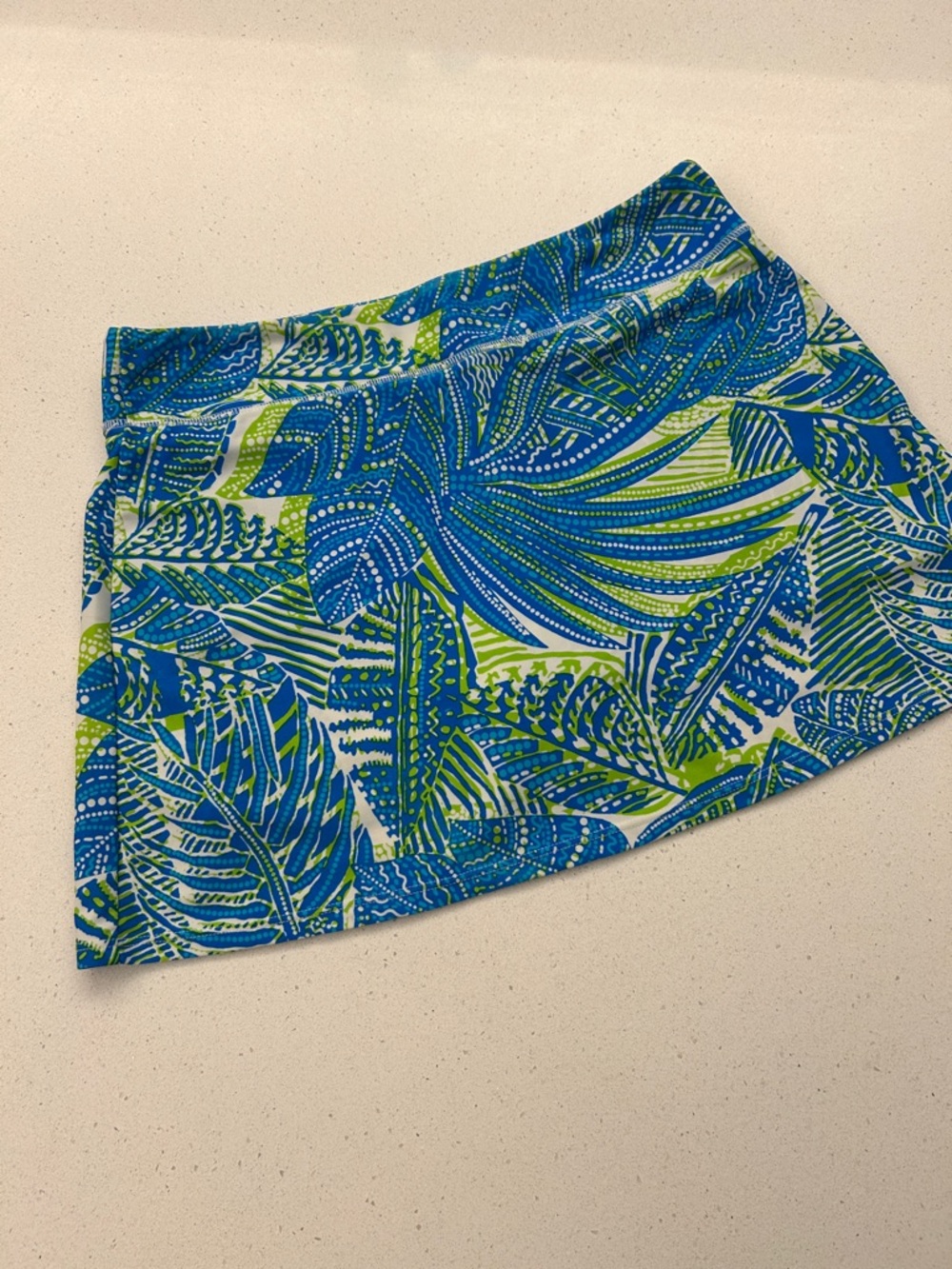 SPUNKWEAR Blue & Green Printed Skort